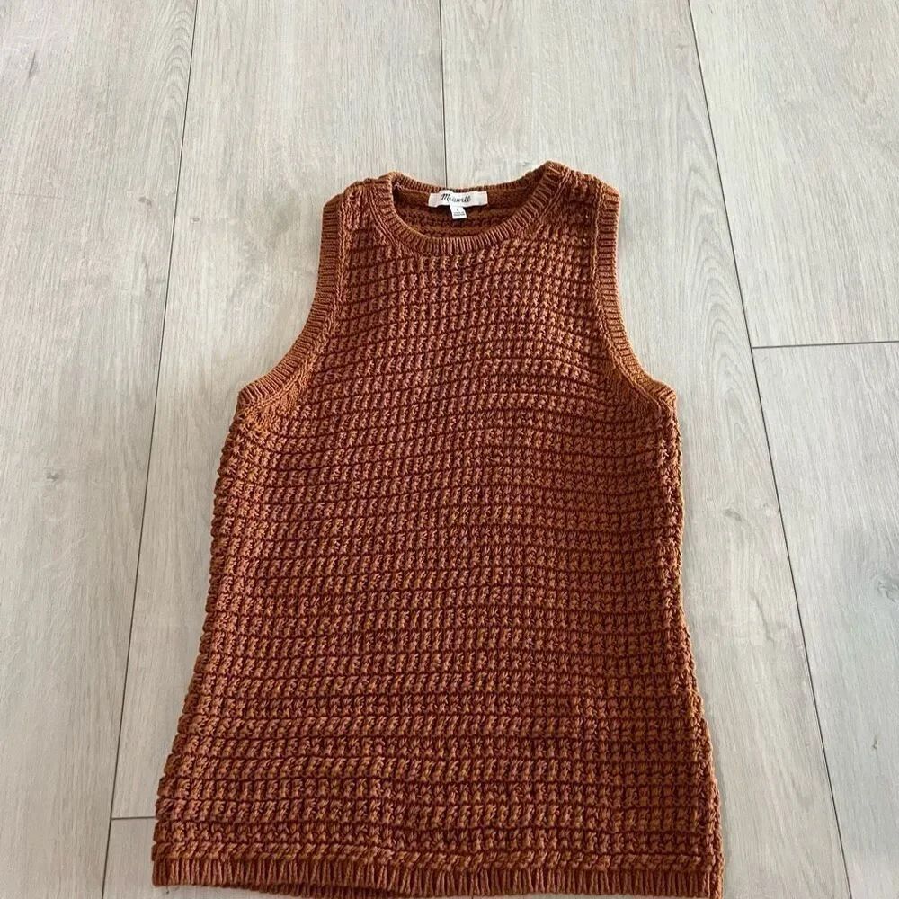Madewell Open Stitch Crewneck Sweater Tank size s